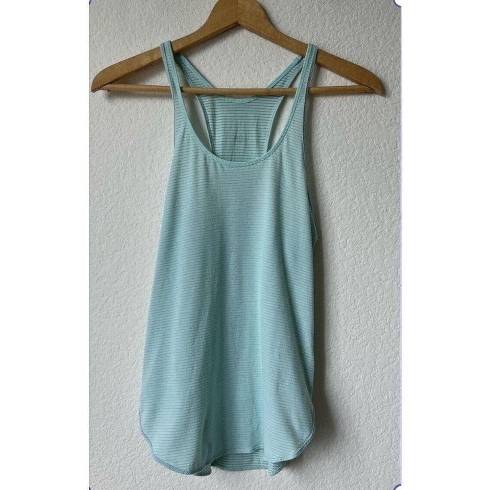 Lululemon Womens Size 6 Teal Cool Racerback Yoga Workout Tank Top